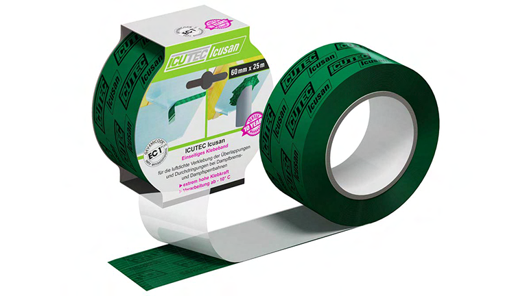 Zwei grüne Klebebandrollen ICUTEC Icusan